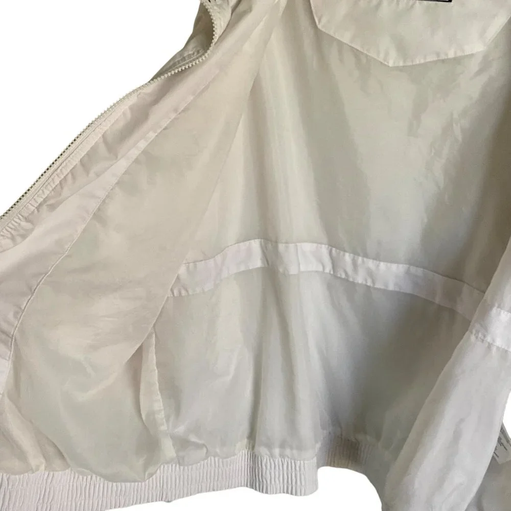 Members Only White Full Zip Jacket Men's XL